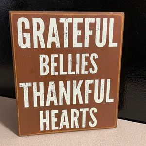 Designs by Kathy wood block sign grateful thankful